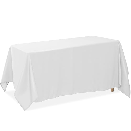 Lann's Linens 90 x 156 Inch Rectangular Tablecloth, Washable Polyester
