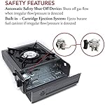 Gas One Portable Butane Camping Stove with Case: Automatic Ignition, Precise Heat Control - Camping & Tailgating and Outdoor Cooking - Image 5