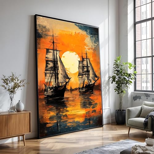 Tableau voiliers sans cadre pour personnaliser sa deco de salon