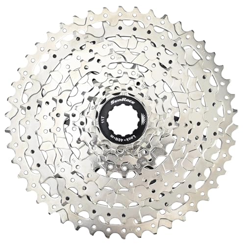 SunRace M9 1x9 Speed 11-46T MTB Groupset with ZEOSS Sticker, Silver, SR3167-ZEO