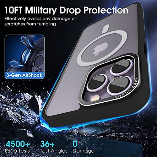 Image of eller sante Trans Armor MagPro for iPhone 14 Pro Case Cover, 6 Feet Drop, Metal Ring Camera Protection, Shockproof, Scratch Resistant, Slim, Compatible with MagSafe Back Cover - Black