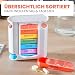 MC-Trend Tablettenbox 7 Tage – Wochendispenser mit 4 Fächern pro Tag, farbcodierte, herausnehmbare Tagesboxen, robuster Turm-Organizer aus BPA-freiem Kunststoff, kompakt 11,4 × 12,7 × 4,3 cm