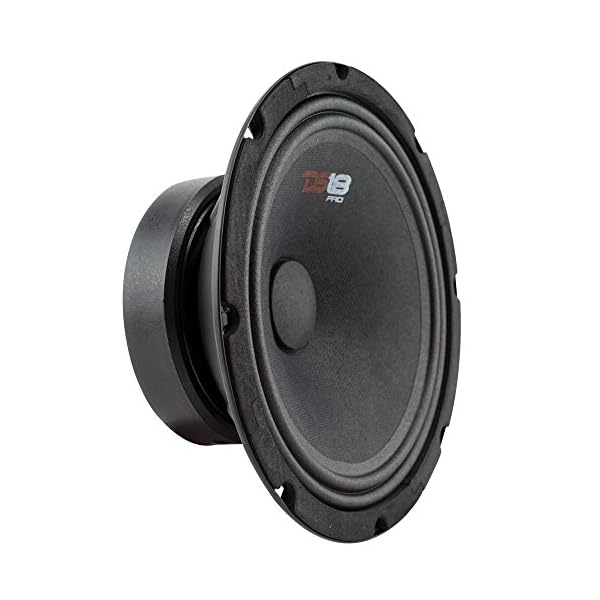 DS18 PRO-GM8SE Loudspeaker – 8″, Midrange, Sealed Back, 480W Max, 140W RMS, 8 Ohms – Premium Quality Audio Door Speakers for Car or Truck Stereo Sound System (1 Speaker)