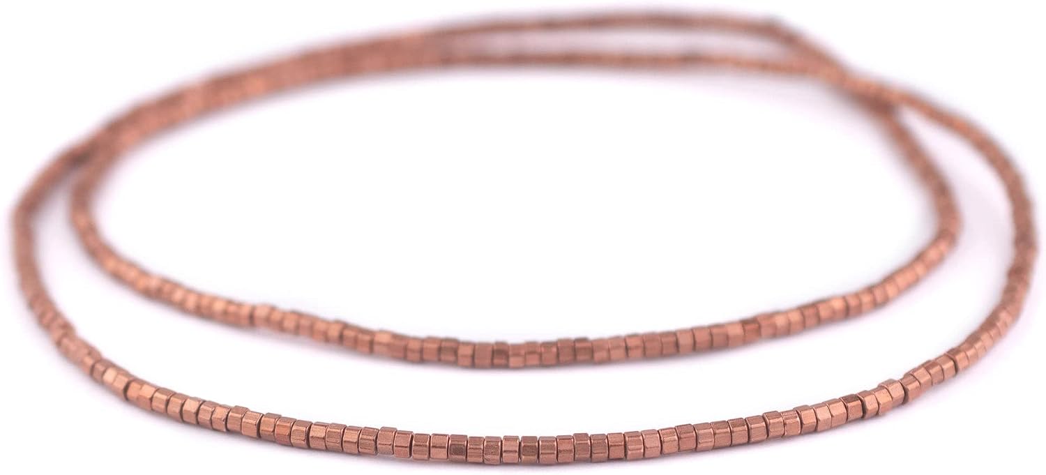 The Bead Chest Copper Prism Heishi Beads (3mm)