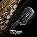 KUWAN Saxophone Neck Strap Soft Sax Leather strap Padded for Alto Sax Tenor Clarinet Baritone Soprano Horn Music Instrument (1, BLACK)