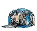Connectyle Vintage Coconut Palm Tree Print Fitted Flat Bill Hats Fashion Cool Snapback Hip Hop Cap Hat