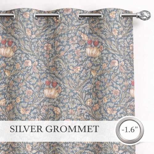 Image of STITCHNEST 'Florea Series' Premium Satin Room Darkening Curtains 7 Feet Long Set of 1 | Door Curtain 7 x 4 Feet | Blocks 70-80% Light | Ideal for Bedroom, Living Room & Home Decor