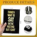 Fullhawl 8 Pcs Funny Gifts Set Sarcastic Sayings Notebooks Funny Pens Notebooks for Coworker Snarky Ballpoint Journal with Insulting Negative Quotes Work Gift for Women Employee Office(Black Gold)