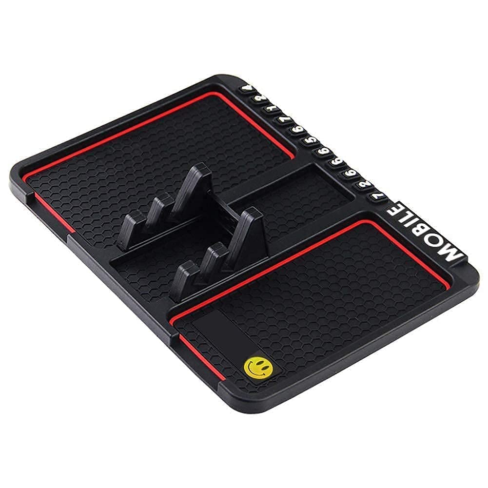 king shine Car Accessories Car Dashboard Phone/Key/Pen/Coin/Remote/Phone Navigation Holder Non-Slip Mat for Car and Office use, Silicone, (Car Mat Holder)-image-11