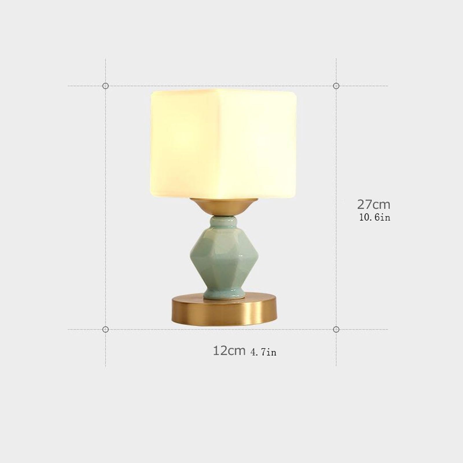 Lampa stołowa na biurko, nowoczesna, mała, ceramiczna, biała, abażur, stolik nocny, salon, sypialnia, lampa biurkowa LED