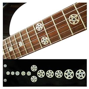 Inlay Sticker Fret Markers voor gitaren en bas – Kevin Bond Pentagrammen, F-080PG-WT