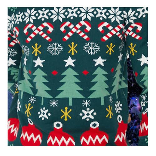 NOROZE Men's Christmas Novelty Knitted Polar Bear Candy Cane HO HO HO Santa Matterhorn Xmas Jumper Sweater Unisex Top SB-3XL - Image 3