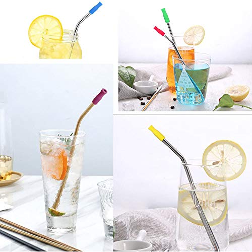 100 pcs Tapas Reutilizables de Silicona para Pitillos miniatura 5
