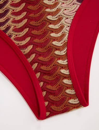 Image of ZAFUL Women Strapless Textured Bandeau Bikini 2 Piece Swimwear Cheeky Solid Lace up Bathing Suits