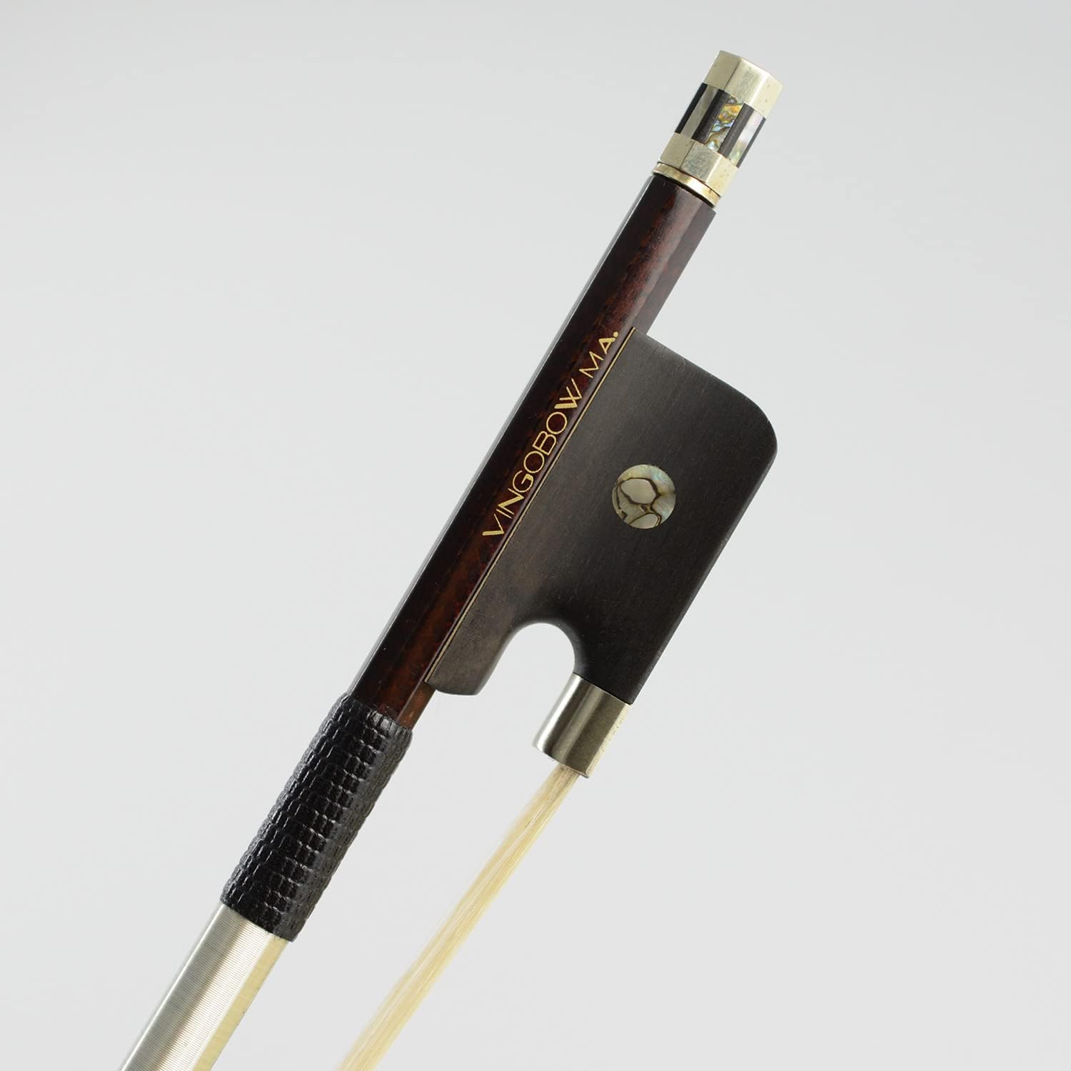 Golden Diamond Carbon Fiber Viola Bow 4/4 Size 140M VINGOBOW Master Level Parisian Eyes Ebony Frog Light Weight Well Balanced Sweet Sound Natural Horse Hair