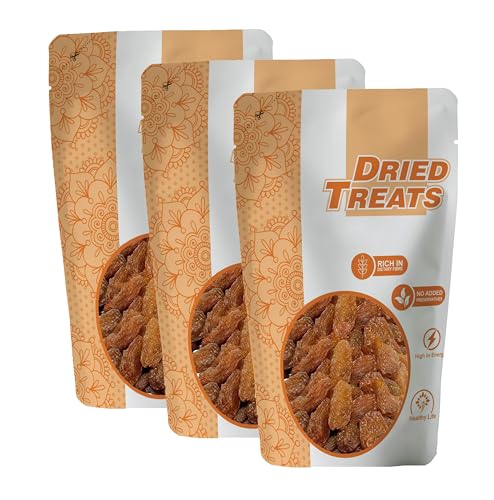 Image of Dried Treats Dried Fruits Nuts And Seeds (Golden Raisins /Munakka /Kishmish, 750 grams (3X250G))