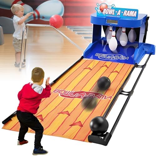 LED Bowling Game for Kids & Adults - Interactive Electronic Alley Game with Automatic Scoreboard, Reset Lighting & Realistic Sound Effects - Fun Indoor Activity