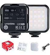 Godox LITEMONS LED6R RGB LED Video Light, Rechargeable LED Camera Light, HSI Adjustable 36000 Col...