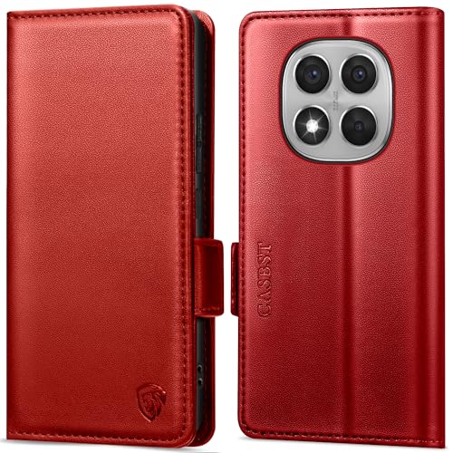 Étui Xiaomi Redmi Note 14 Pro 5G rouge en cuir pour éviter les rayures d'écran