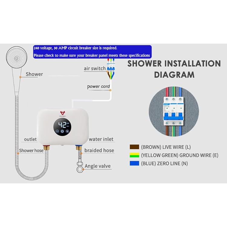 30 Amp Electric Water Heater Wiring Wire Size Electric Tankless