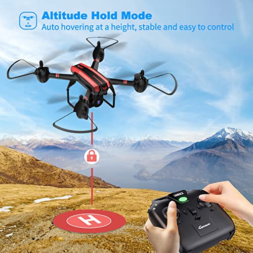 1080P Hd Camera Drones For Adults And Kids, X105W Drone With Camera Rc Quadcopter For Beginners, Wifi Live Video Cam, App Control, Altitude Hold, Headless Mode, Trajectory Flight, Gravity Sensor, 3D Flip, Custom Route, One Key Backward #TOP5