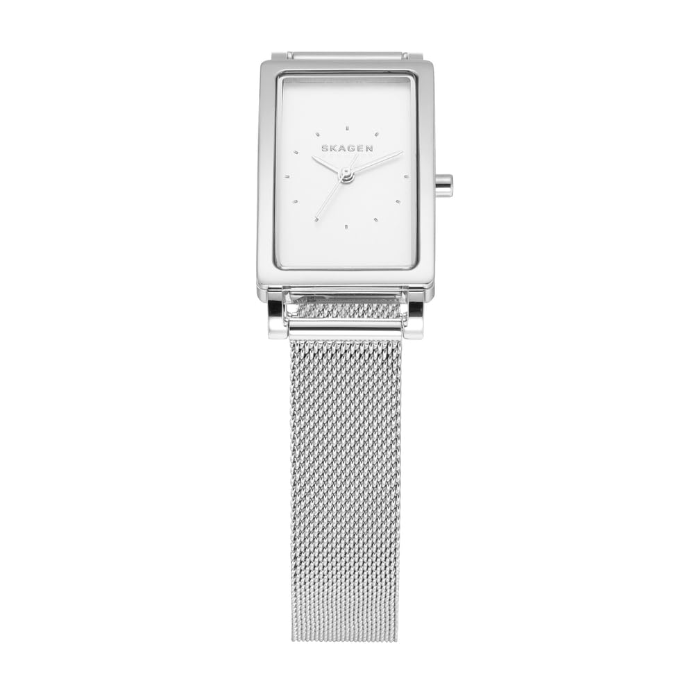 Skagen Hagen Watch for Women, Quartz Three Hand Movement with Stainless Steel or Leather Strap