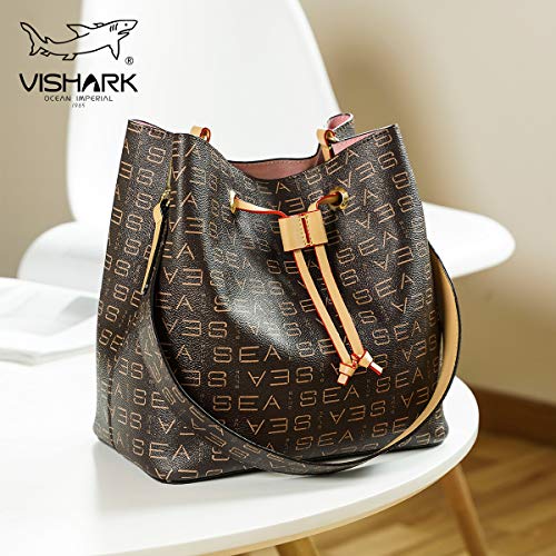 Buy VISHARK Women Leather Shoulder Bag with Wide Strap Designer