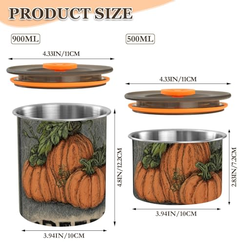 Contenedor de Acero Inoxidable Hermético 900ml para Café miniatura 3