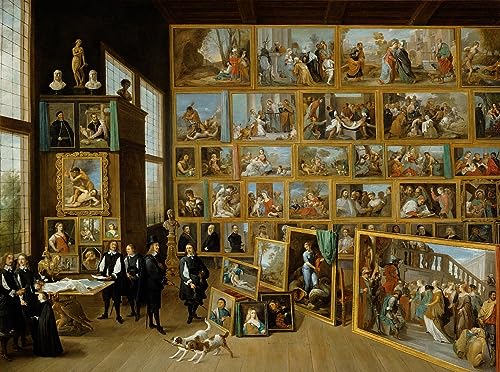 Affiche impression d'art tableau l'archiduc Leopoldo Guillermo David Teniers 60x90cm