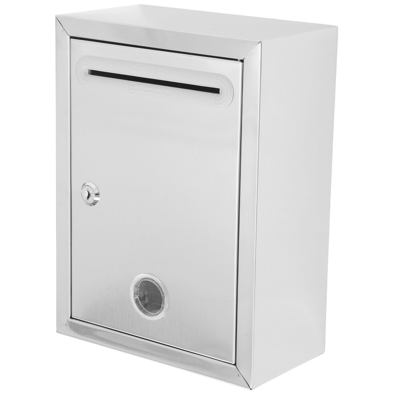 Buzón de Sugerencias de Pared de Acero Inoxidable Cerradura, Caja Segura para Donaciones y Almacenamiento en Oficina o Espacio Público