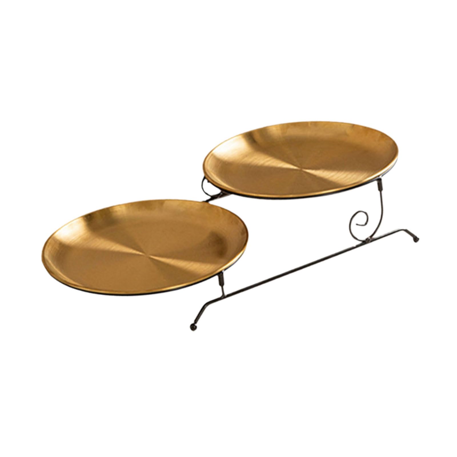 Mekalero Practical Detachable Dessert Stand for Parties Detachable Fruit Serving Holder Metal Wedding Cake Display Plate Wedding Cake Display Stand