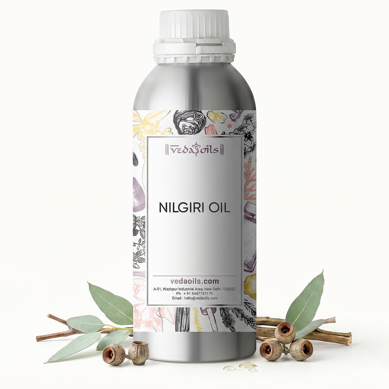 Image of VedaOils Nilgiri Oil 100ml | 100% Natural Nilgiri Oil for Diffuser, Humidifier, Skin & Hair Care, Aromatherapy Use