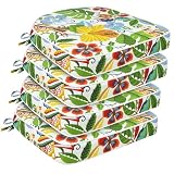 Naigle living Outdoor Chair Cushions Set of 4,17'x16' Memory Foam Patio Chair...