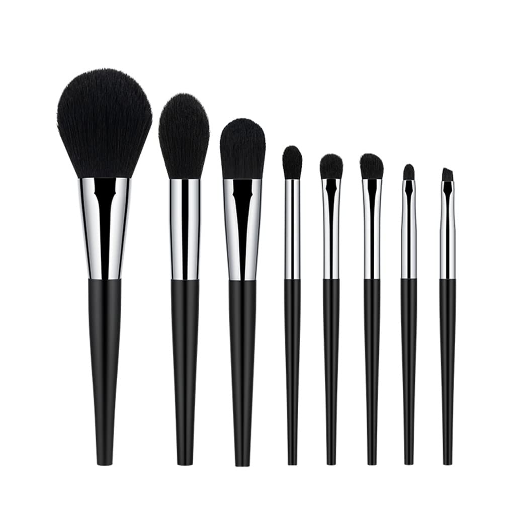 Juego de 8 brochas de Maquillaje de Pelo sintético, para Base, Polvos, resaltador, Maquillaje Facial, Herramienta para Mezclar Sombras de Ojos