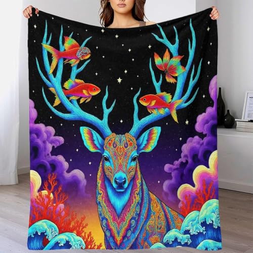 Couverture cerf 3D en microfibre chaude de qualité supérieure - 6