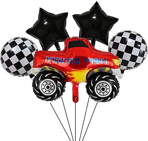 Monster Truck Party Balloons Supplier 5PCS Monster Truck Foil Balloons for Kids Birthday Baby Shower Car Theme Party Decorations