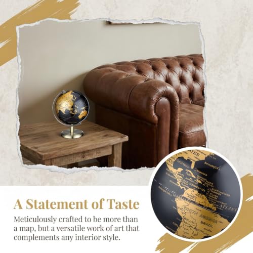 VOSAREA Antique Globe Ornament Rotating World Globe Desktop Decor Elegant Geography Table Decoration for Home and Office Vintage Desk Accent 7.67 X 5.90 X 5.51 in by VOSAREA - Used condition - Image 7