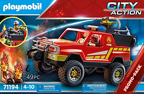 PLAYMOBIL City Action 71194 Feuerwehr-Löschtruck, Feuerwehr-Auto mit Spritzfunktion, Spielzeug für Kinder ab 4 Jahren – Bild 4