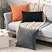 MIULEE Winter Fall Pack of 2 Orange Pillow Covers 18x18 Inch Soft Boho Striped Corduroy Throw Pillow Covers Decorative Square Cushion Cases Pillowcases for Sofa Bedroom Couch Home Decor.