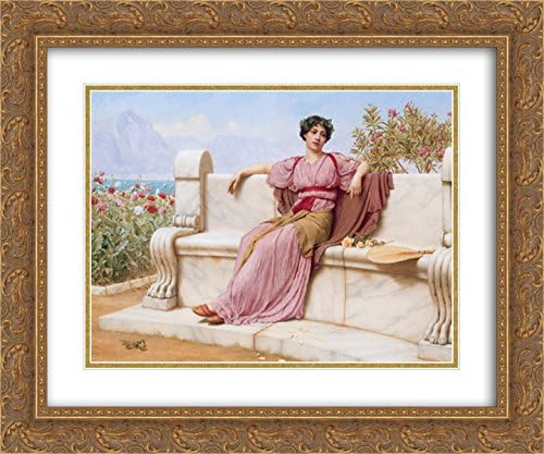 Tranquillity 24x20 Gold Ornate Frame and Double Matted Museum Art Print by John William Godward