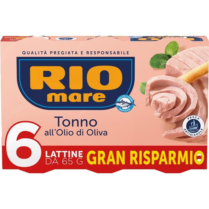 R-MARE TONNO O/OLIVA SKIPJACK 6 confezioni da 6 lattine da 65 gr