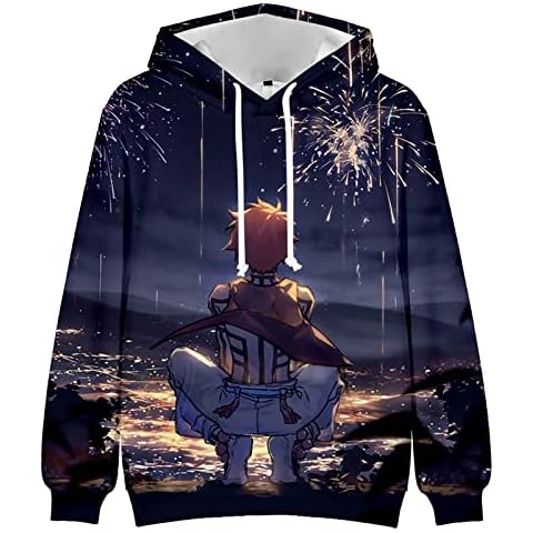 Adult/Youth Anime Akaza Hoodie Fashion Sweatshirt Cosplay For Mens And Women (Color : B, Size : S) Cover