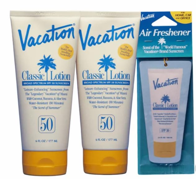 Classic Lotion, SPF 50, 6 fl oz Duo and Air Freshener