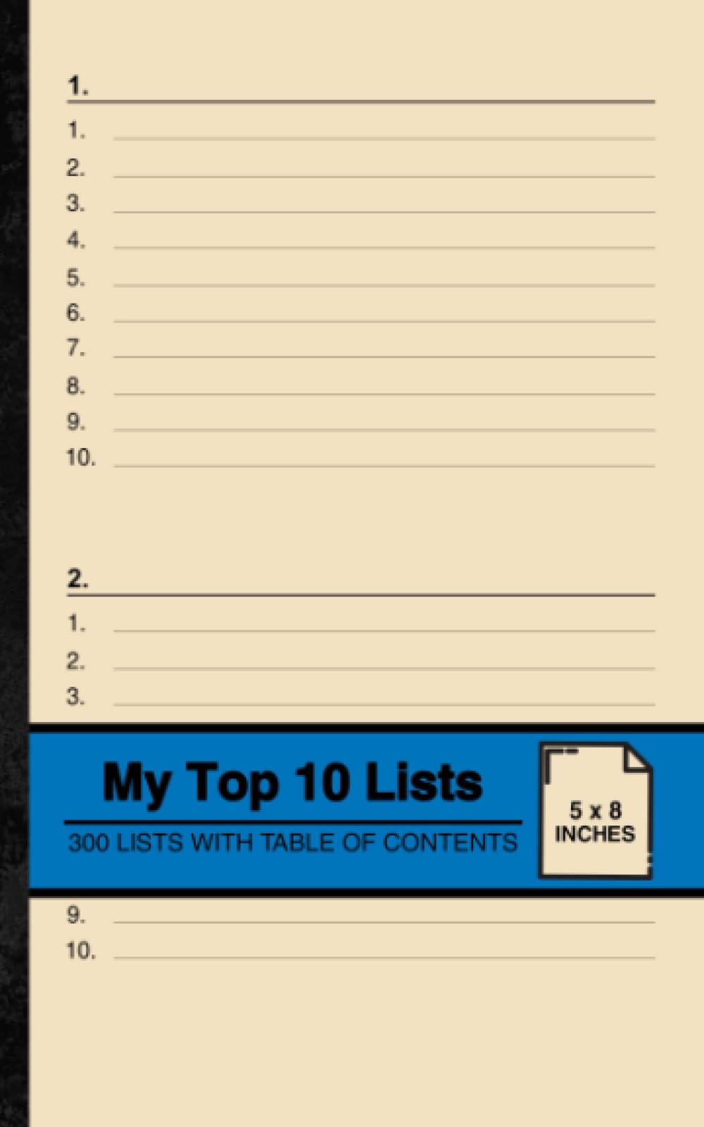 My Top 10 Lists: The List Journal Notebook | For the List Maker who Loves Making Lists | Small
