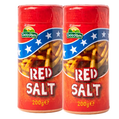 FabFinds Spicy Red Salt Suitable for Vegetarians No Artificial Colours Flavouring Preservatives and MSG 200g (2 Pack, 400)