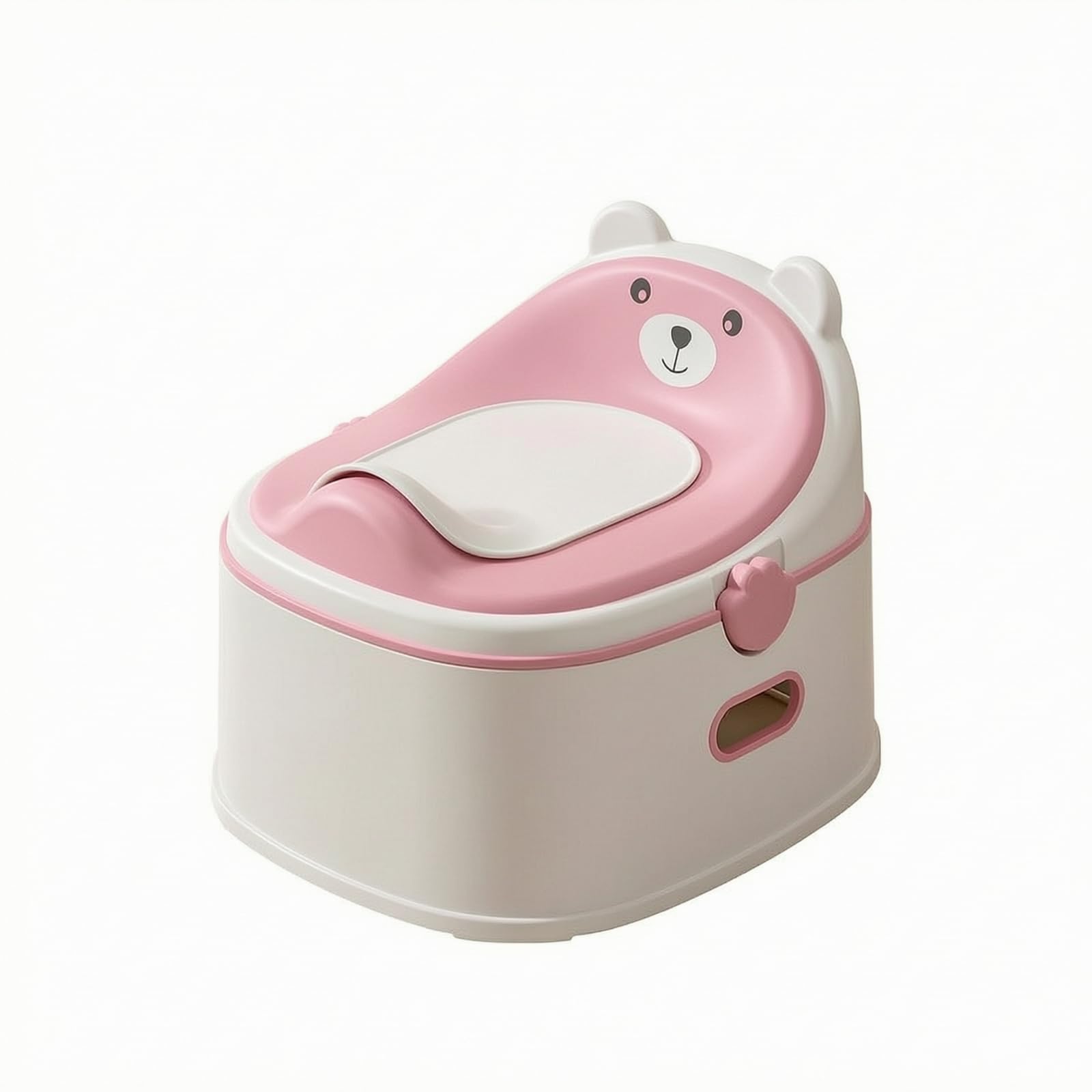 Yajuyi Vasino Funzioni con Schienale a Forma di Orso Ergonomico Vasino con Poggiapiedi a Due Livelli Facile da Pulire per Bagno,