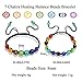 Malltop 7 Color Beads Hand String Bracelet Lava Stones Reiki Chakra Prayer Healing Balance Yoga Bangle (Style B)