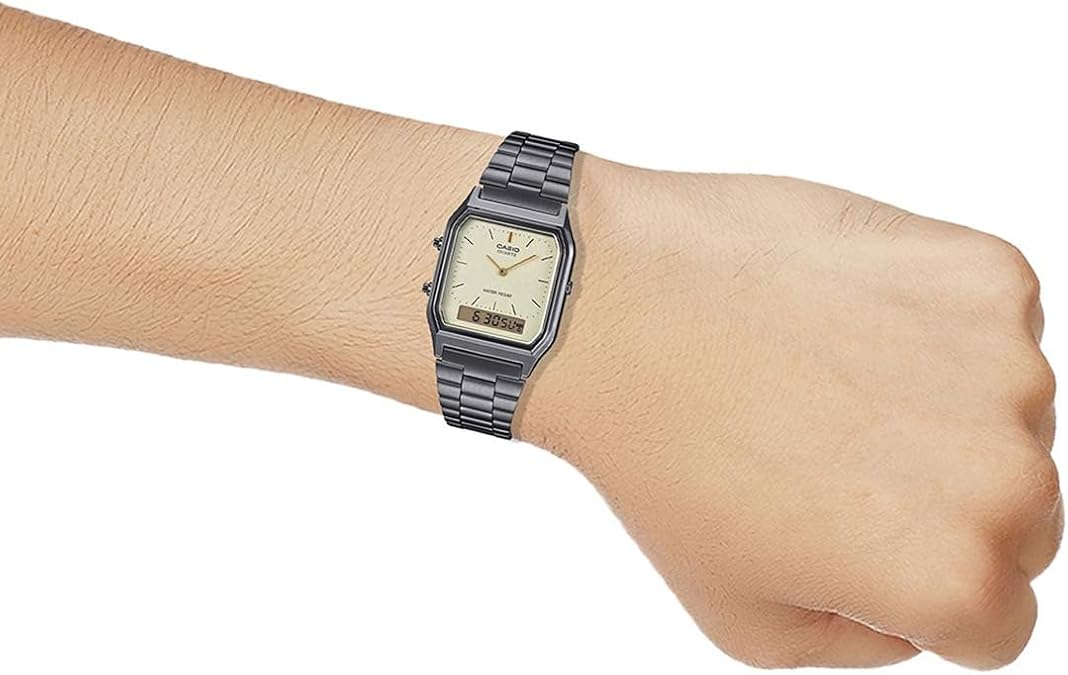 Casio Analog-Digital Fashion Quartz Mens Vintage Casio AQ-230GG-9A