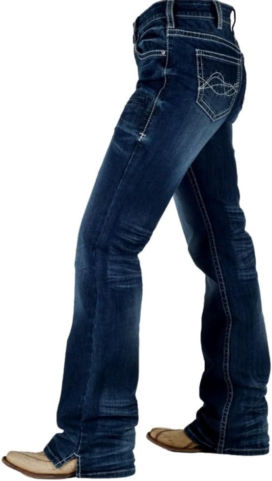 Cowgirl Tuff Western Jeans Womens Summit White Dark Wash JSUMWT