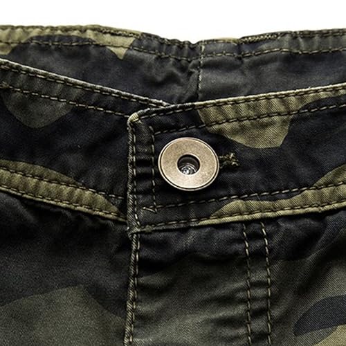 Shorts cargo camuflaje para hombre sin cinturón miniatura 4